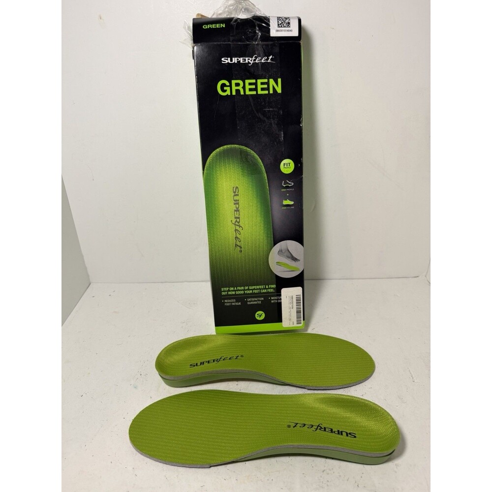Superfeet All Purpse High Arch GREEN B Men’s 2.5-4 & Women’s 4.5-6 New in box
